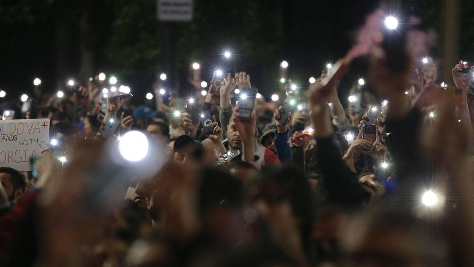 Protesty w Tbilisi. Zdjęcie ilustracyjne