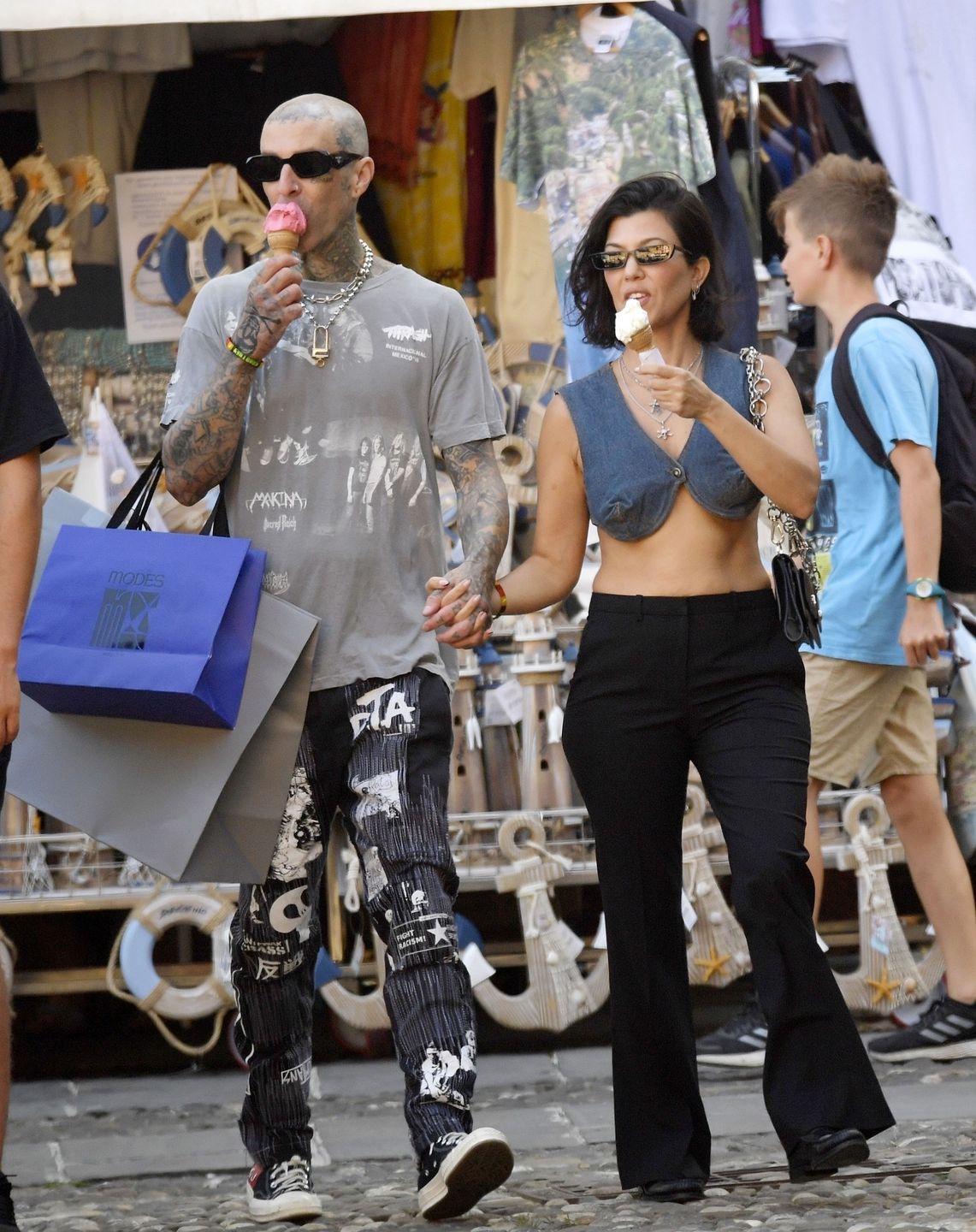 Kourtney Kardashian i Travis Barker na randce w Portofino