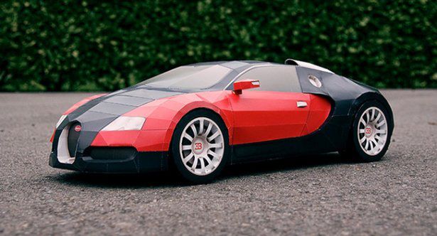 Papierowy Bugatti Veyron - zbuduj własnego! [wideo]