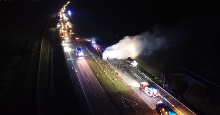 Kierowca spłonął w kabinie. Koszmar na S8