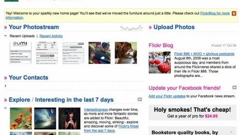 Flickr z odświeżoną stroną główną 1