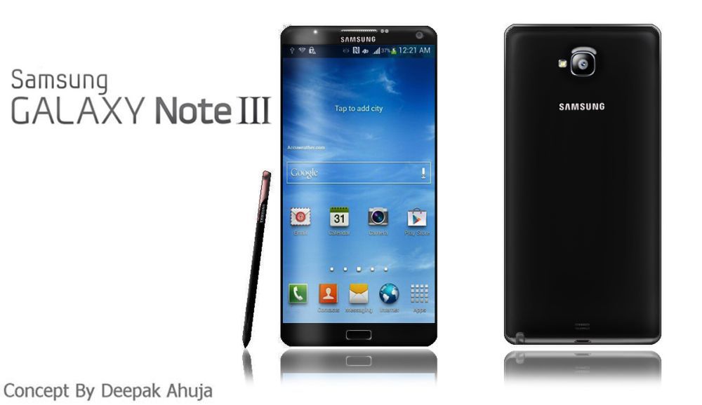 Samsung Galaxy Note III - koncept (fot. concept-phones.com)