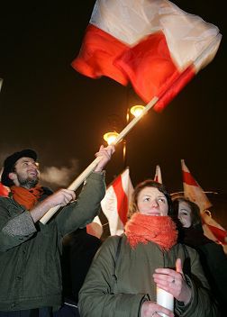 Manifestacja solidarności z walczącą Białorusią w Warszawie