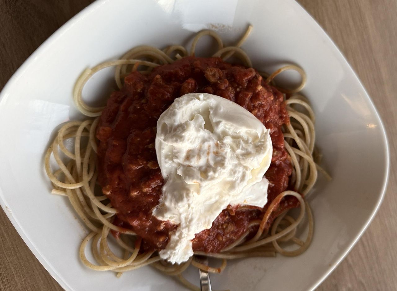 Spaghetti z burrattą