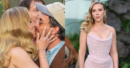 Scarlett Johansson czaruje na premierze "Jurassic World Rebirth" i raczy pocałunkiem kolegę z planu. Miło?