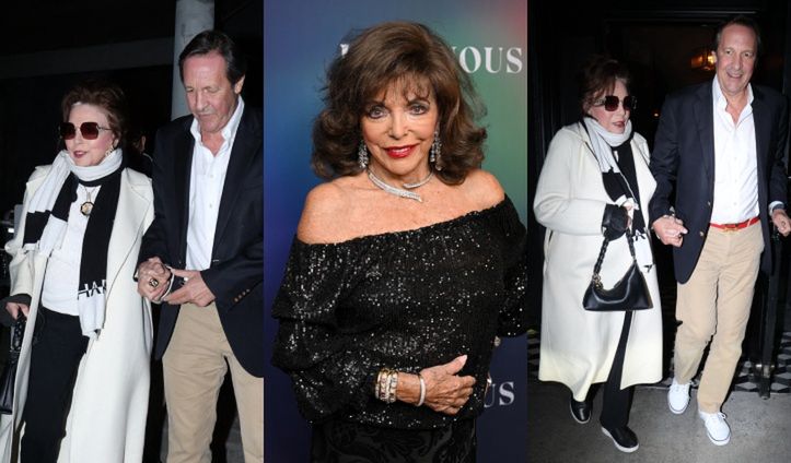 91-letnia Joan Collins na randce z młodszym o 33 lata mężem. Pozazdrościć wigoru?