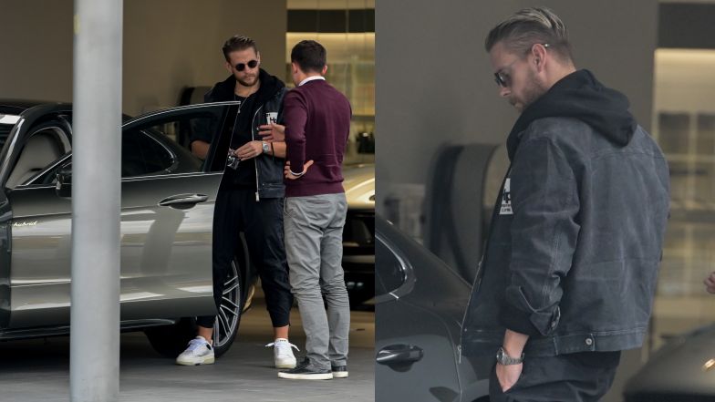 Sebastian Fabijański odbiera z salonu porsche