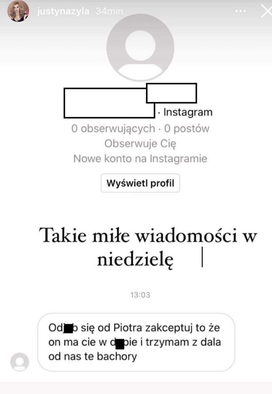 Justyna Żyła udostępniła wiadomości od hejterów 