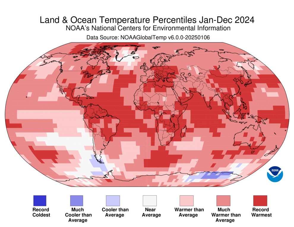 Rozkład wzrostu temperatury na świecie