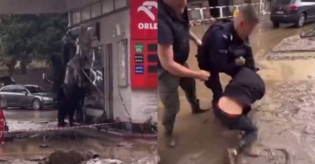 Brak słów. Nagranie z zalanego Kłodzka. Widzicie, co robią?