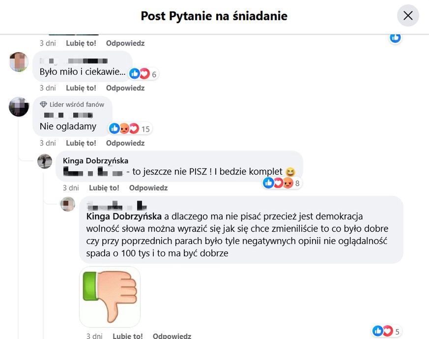 Kinga Dobrzyńska stanowczo odpisała na negatywne komentarze