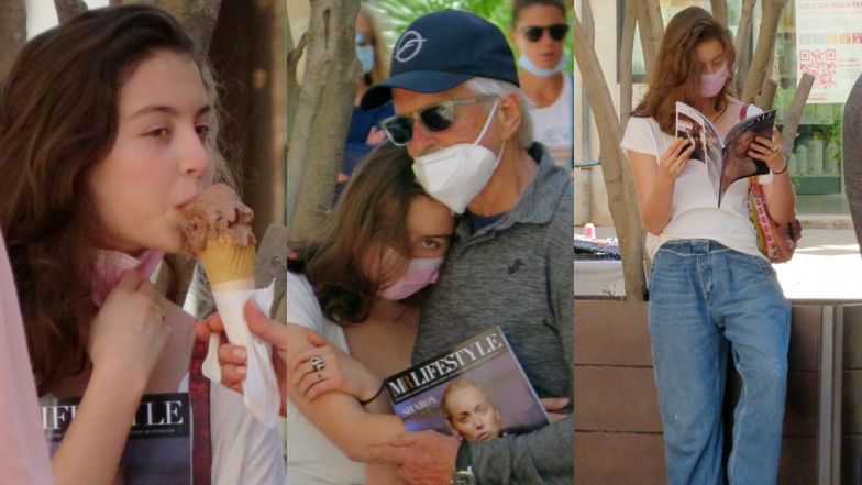 18-letnia Carys Douglas, córka Catherine Zety-Jones z rodzicami na lodach