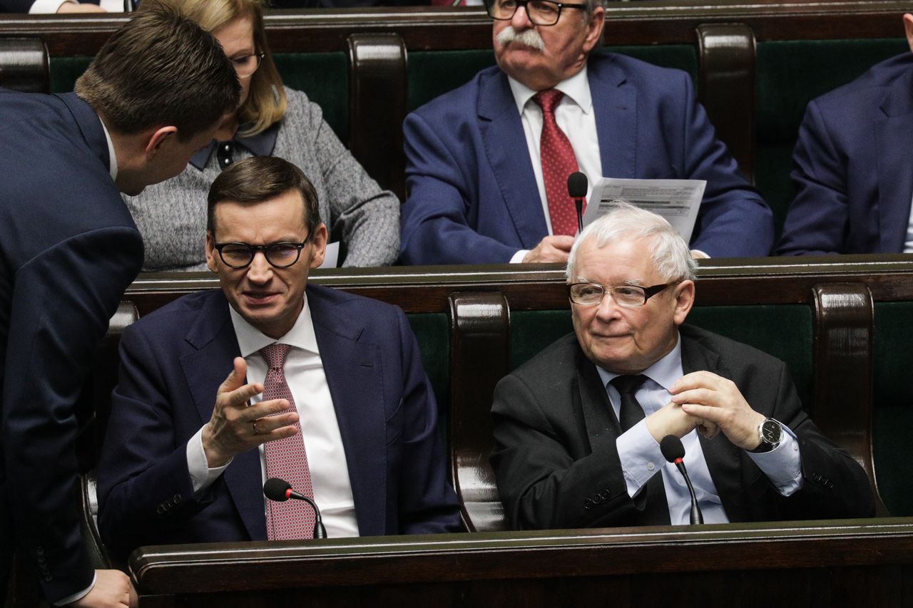 Mateusz Morawiecki i Jarosław Kaczyński