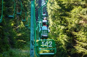 Kolej krzesełkowa, Koninki, Gorce, góry, Tobołów