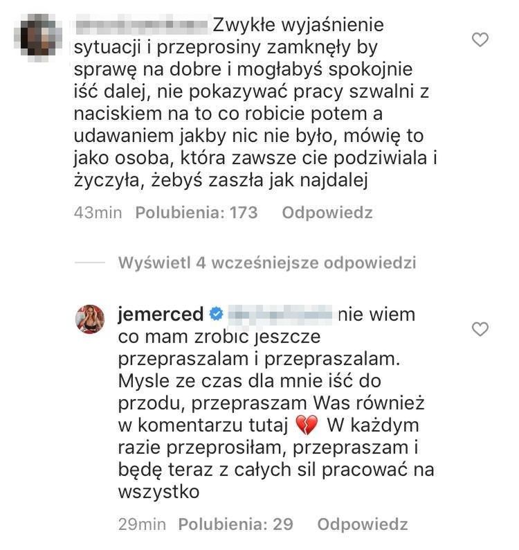 Jessica Mercedes odpowiada na zarzuty w sprawie "afery metkowej"