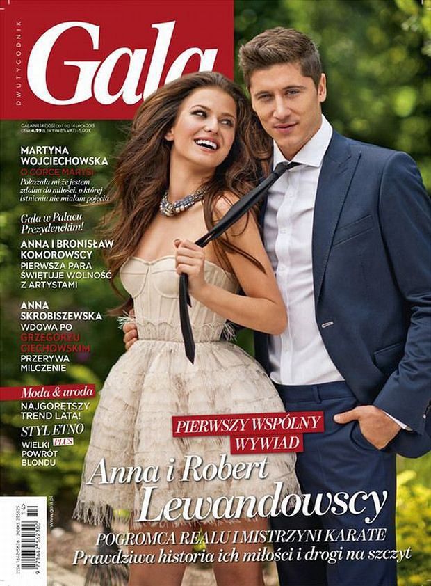 Anna Lewandowska i Rober Lewandowski na pierwszej wspólnej okładce