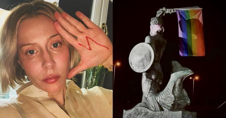 Katarzyna Warnke broni tęczowych flag na warszawskich pomnikach: "Nie ma w nich NICZEGO, co mogłoby kogoś obrazić"
