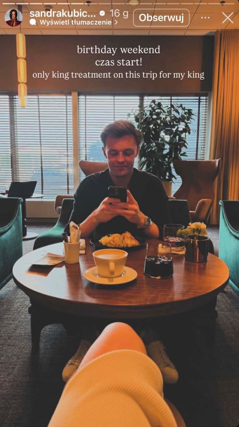 Sandra Kubicka relacjonuje urodziny Adama Zaorskiego