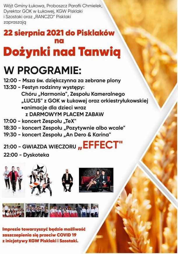 Dożynki Gminy Łukowa w Pisklakach 2021