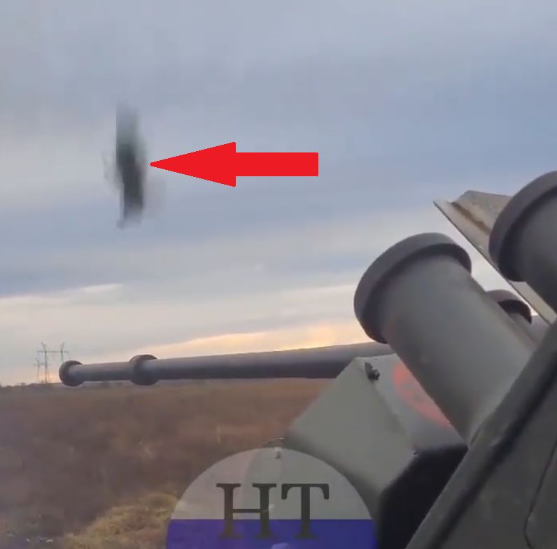 The Ukrainian anti-tank guided missile missed the Russian BMP-2M by centimeters.