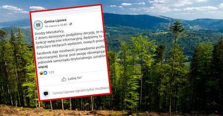 Gmina Lipowa zablokowała komentarze na Facebooku. Wszystko przez niewygodne pytania