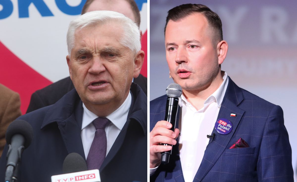 W wyścigu o fotel prezydenta Białegostoku wystartowało pięciu kandydatów. Po lewej Tadeusz Truskolaski, po prawej  Henryk Dębowski