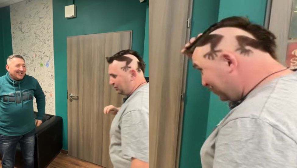 Andrzej i Jarek Onopiukowie z "Rolnicy. Podlasie" u fryzjera