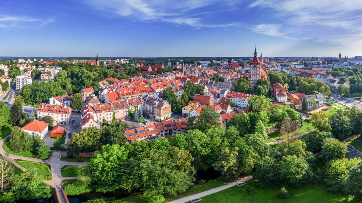 Olsztyn z lotu ptaka