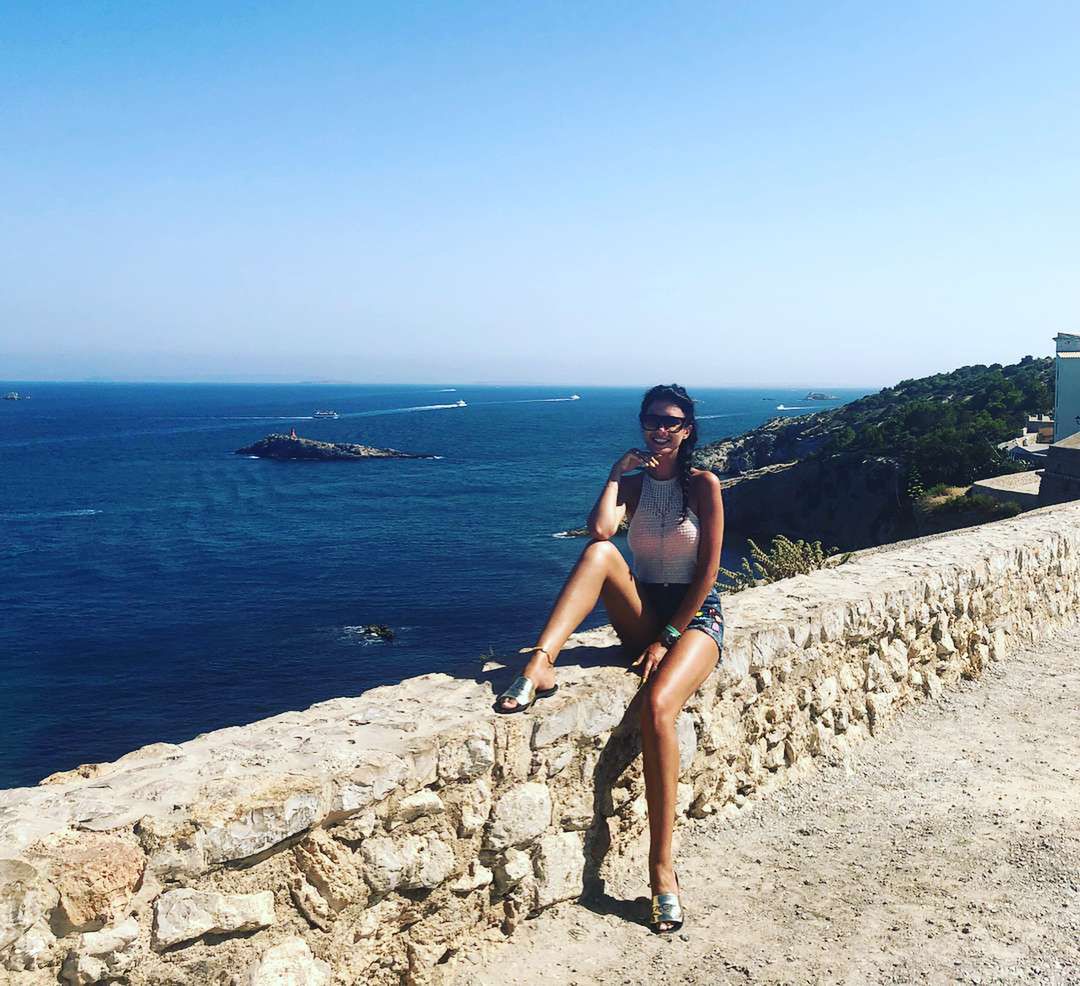 Ewa Mielnicka z mężem na Ibizie