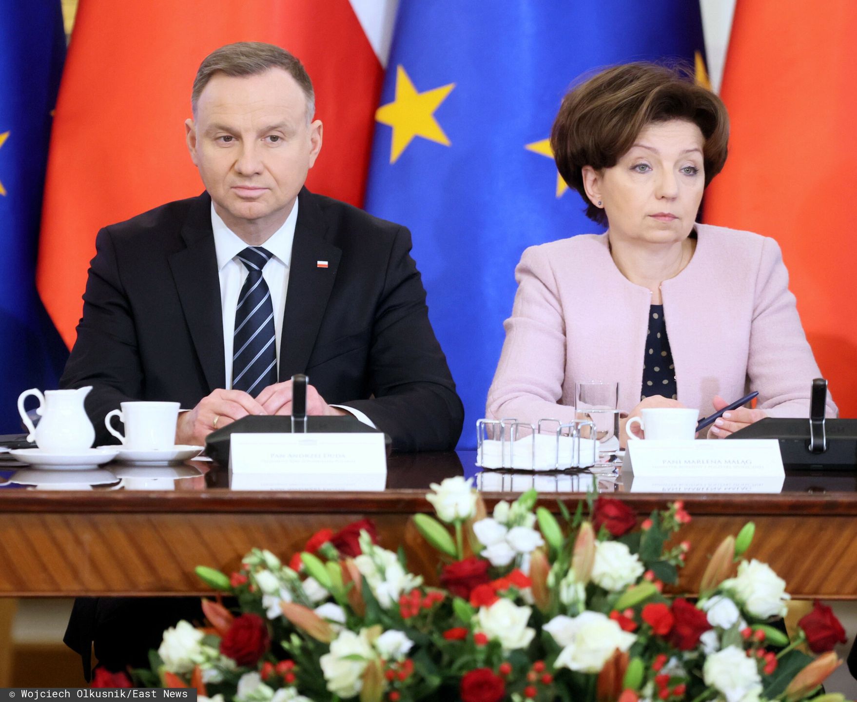 Posiedzenie plenarne Rady Dialogu Społecznego z udziałem prezydenta Andrzeja Dudy i minister Marleny Maląg