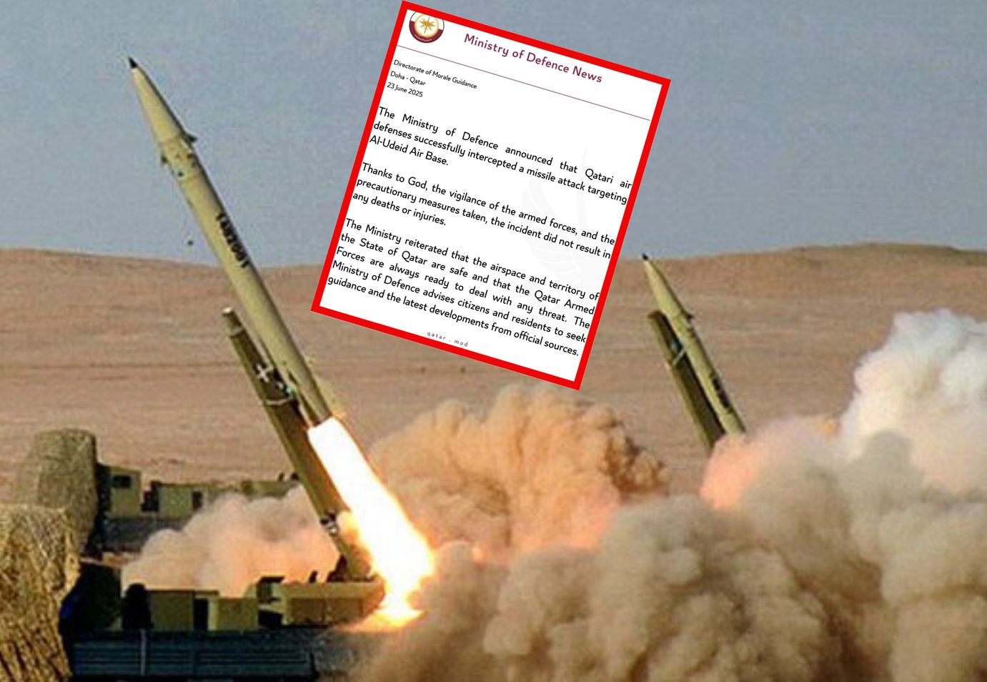 Atak na amerykańską bazę w Katarze. Doha reaguje
