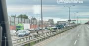 Warszawa: Motocyklista przewrócił się na Trasie Siekierkowskiej. Ruch był zablokowany