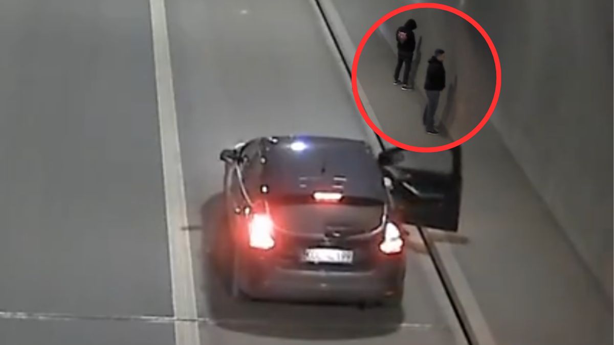 Zatrzymali się na toaletę w tunelu