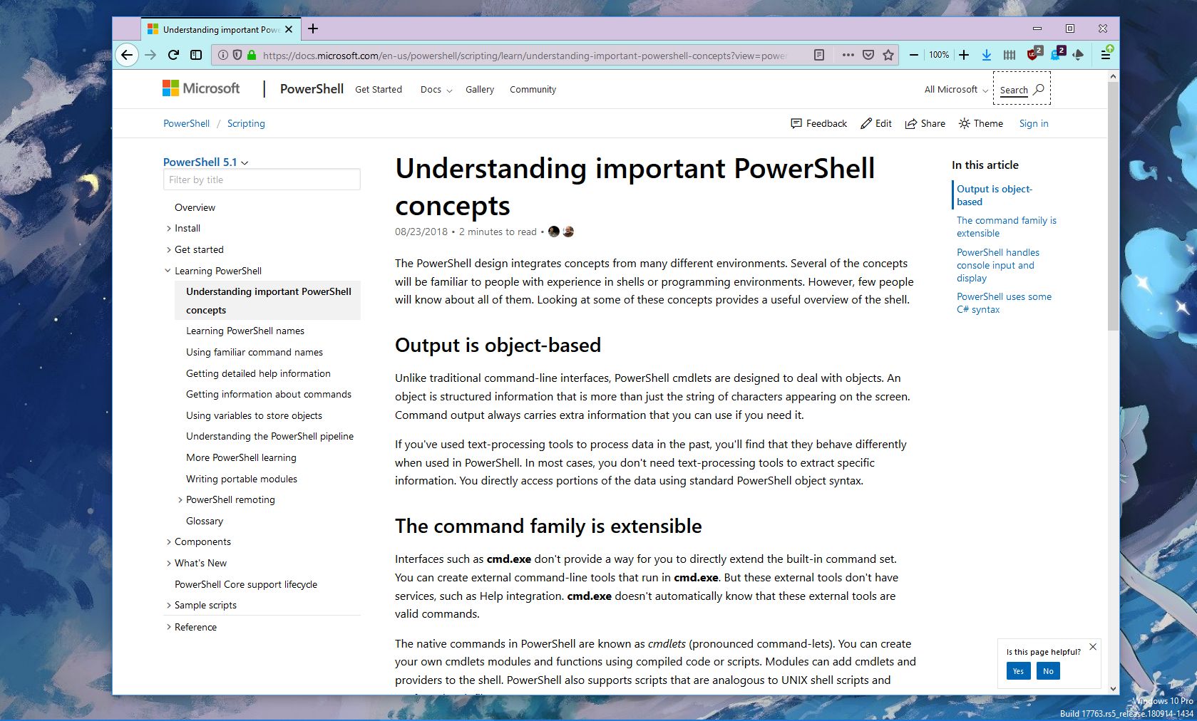 Dokumentacja PowerShella jest bardzo rozbudowana, a społeczność - aktywna, co może dziwić w kwestii nienajpopularniejszego języka