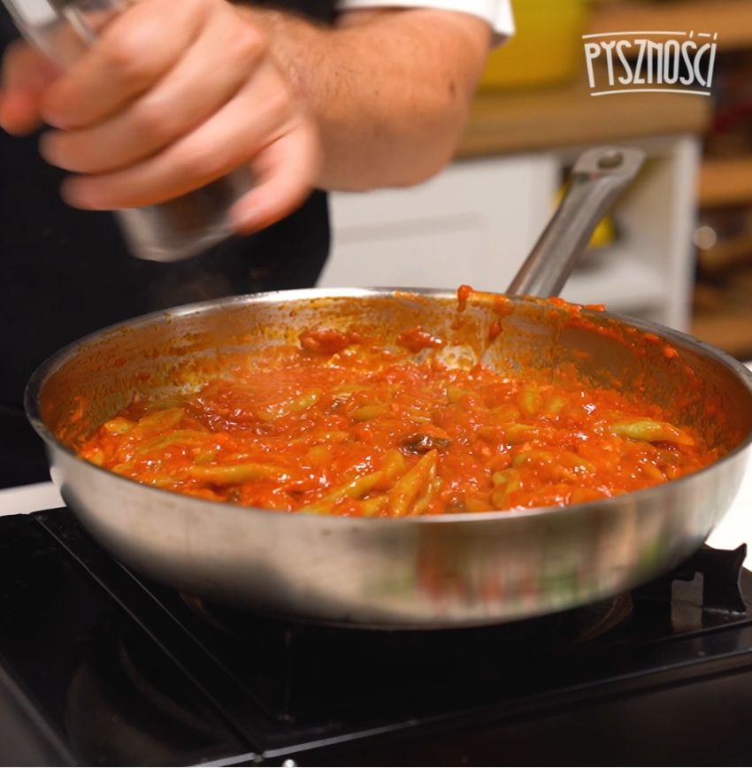 Dumplings with tomato sauce