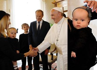 Donald Tusk chwali się zdjęciem z papieżem Franciszkiem: "Właśnie przedstawiam SWOJĄ WNUCZKĘ"