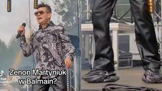Zenek Martyniuk paraduje po scenie w butach Balmain za 4,5 tys. złotych. Internauci rozbawieni: "Co to za żelazka?!"
