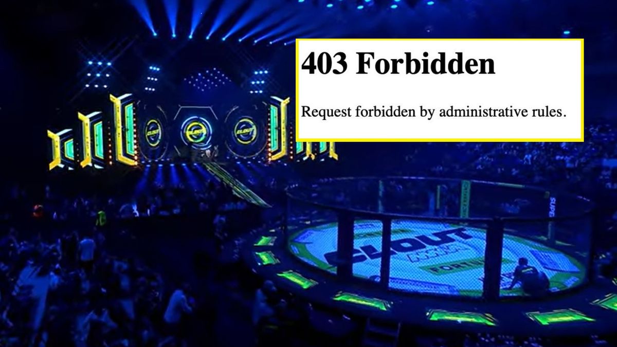 Na zdjęciu: błąd transmisji Clout MMA