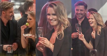 Agnieszka Kaczorowska i Marcin Rogacewicz dokazują na afterze po premierze: pałaszowanie przekąsek, ploteczki i śmiech (ZDJĘCIA)