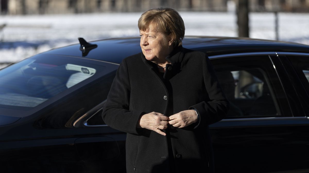 BERLIN, GERMANY - FEBRUARY 18: Former Chancellor Angela Merkel arrives for the state memorial service for former German President Horst Koehler at the Dom Cathedral on February 18, 2025 in Berlin, Germany. Koehler was president of Germany from 2004 to 2010. He died aged 81 on February 1 following a brief but severe illness. (Photo by Maja Hitij/Getty Images)
