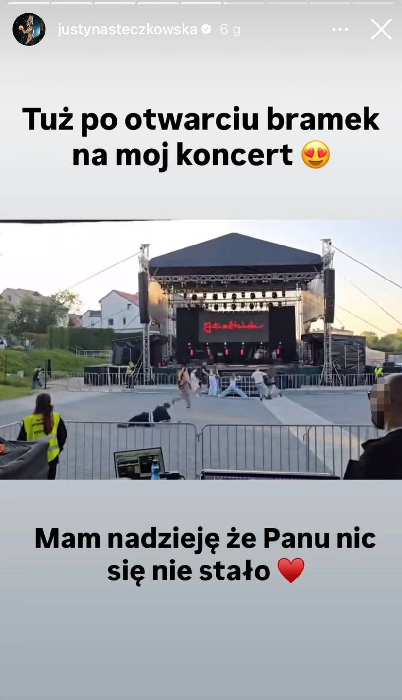 Dantejskie sceny przed koncertem Justyny Steczkowskiej