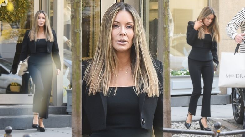 Małgorzata Rozenek wychodzi z butiku w niebotycznie wysokich obcasach