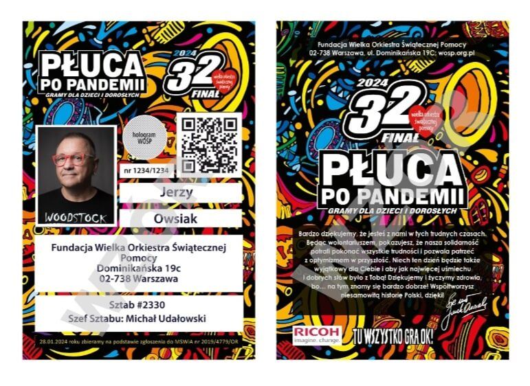 32 finał WOŚP - identyfikator