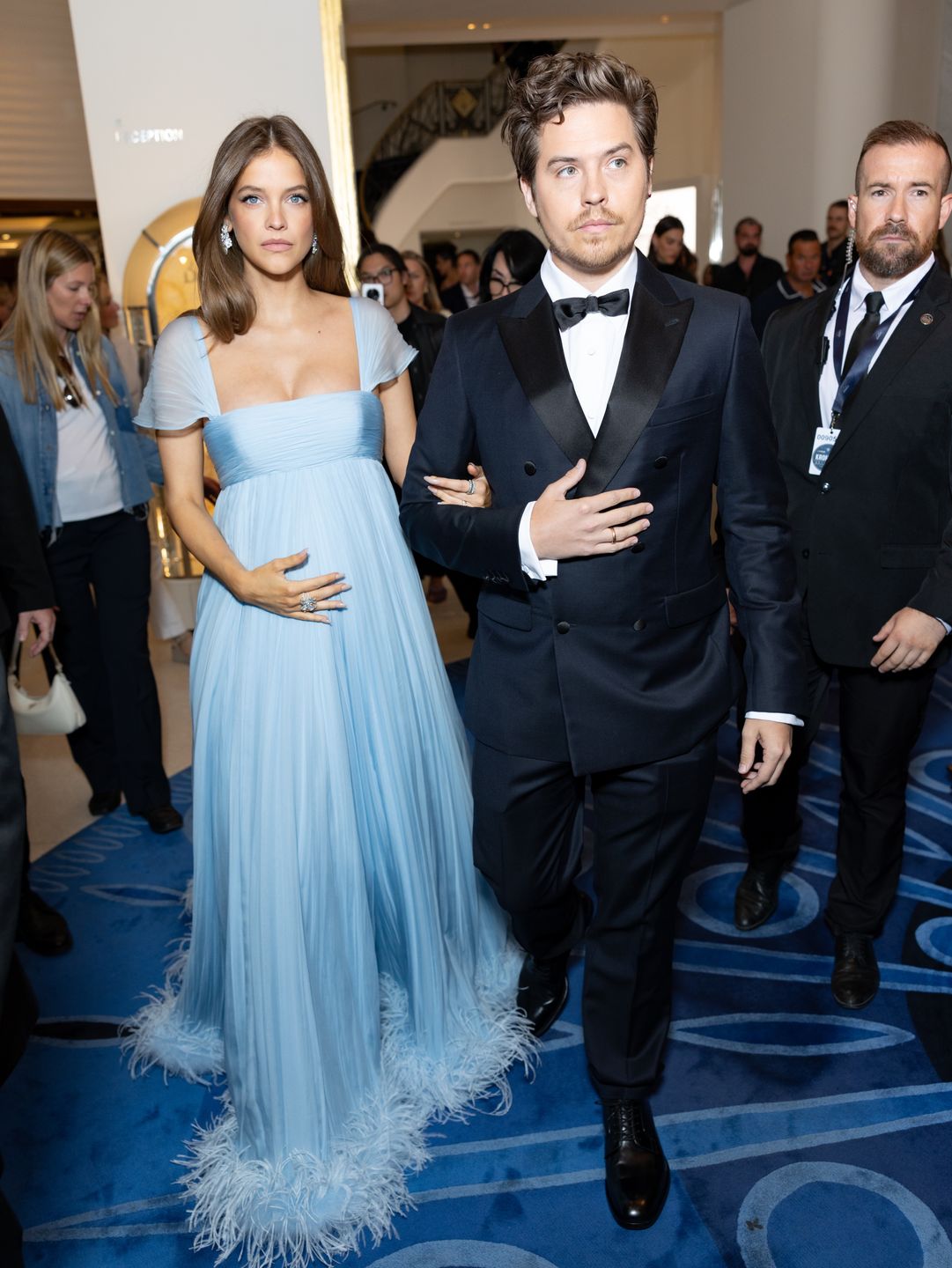 CANNES, FRANCE - MAY 14: Barbara Palvin and Dylan Sprouse are seen at the Hotel Martinez during the 79th annual Cannes Film Festival on May 14, 2026 in Cannes, France. (Photo by Arnold Jerocki/GC Images)