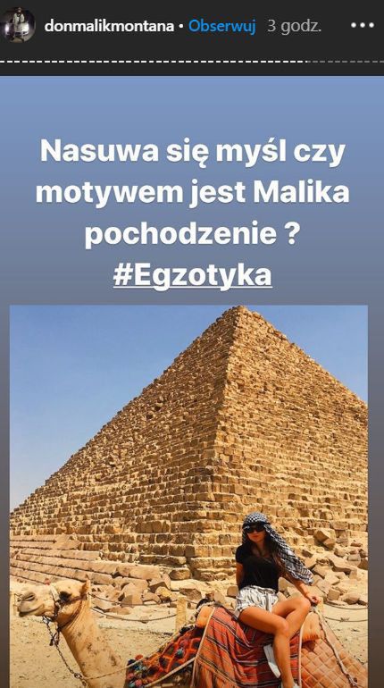 Malik Montana i Oliwia Trybus na Instagramie