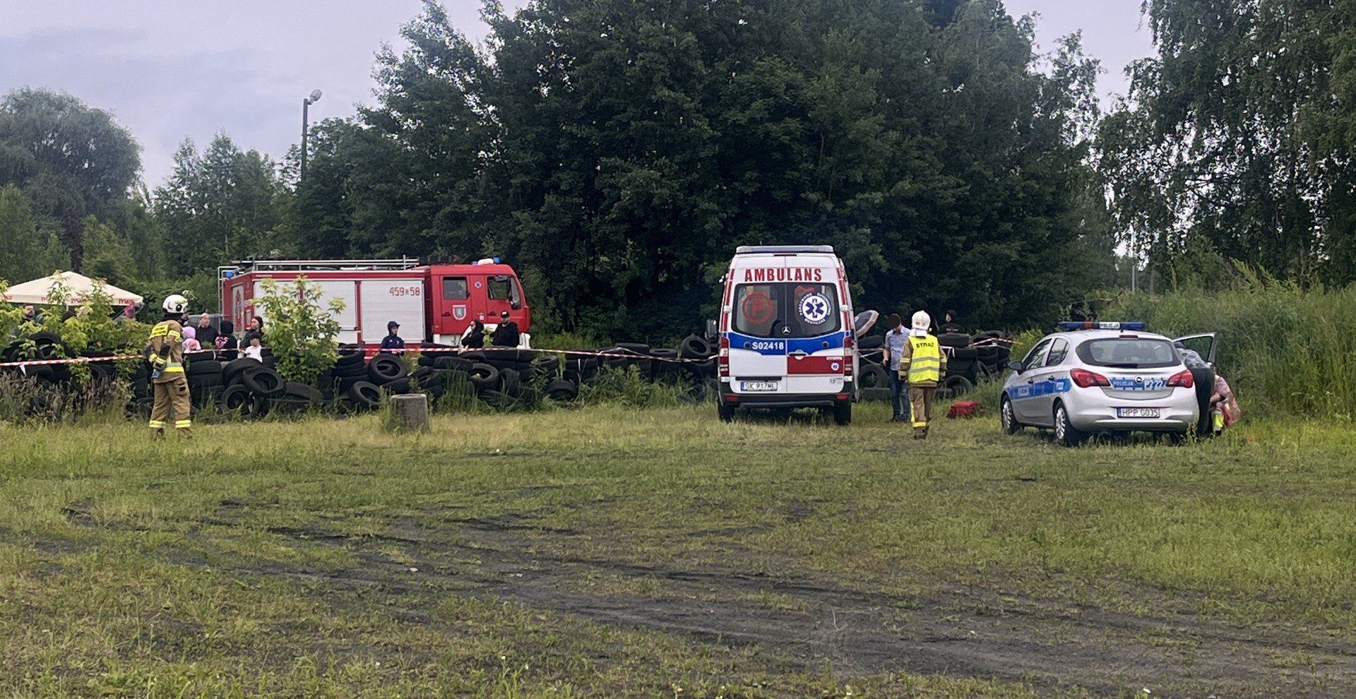 Wypadek podczas Wrak Race. 