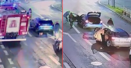 Niepokojący wypadek na DK. Jej samochód zaczął się palić na skrzyżowaniu