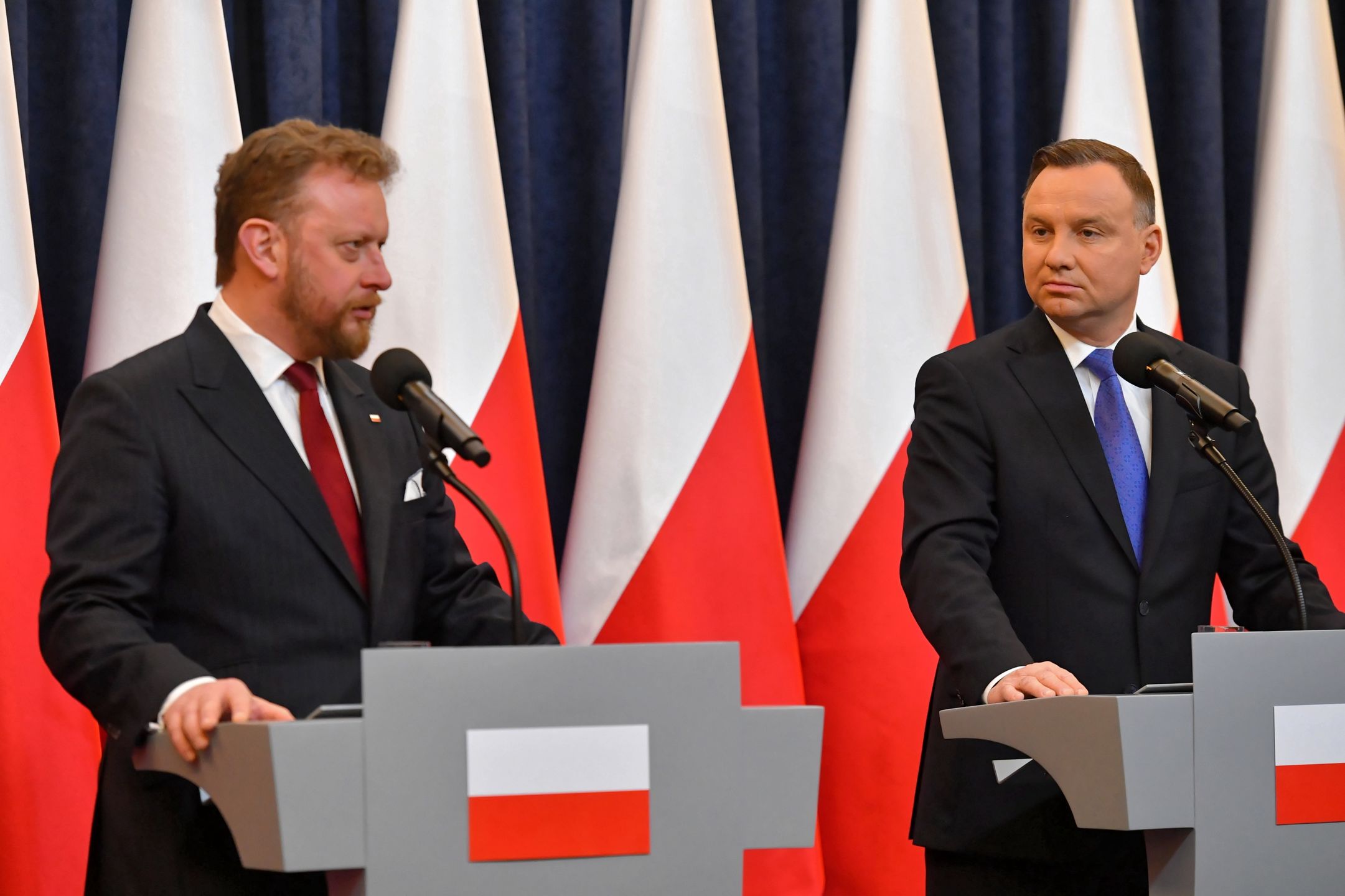 Łukasz Szumowski i Andrzej Duda