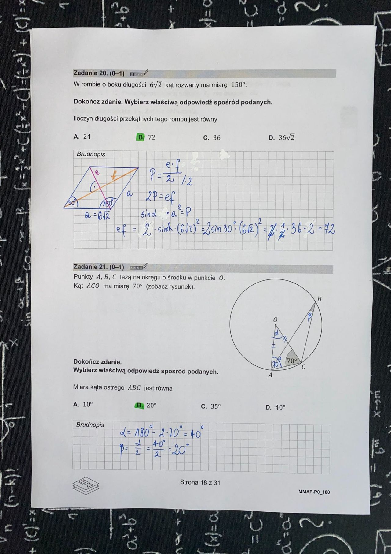 Odpowiedzi. Matematyka