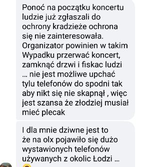 Oburzenie po koncercie Sum 41 (Facebook)